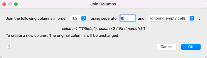 join columns join columns
