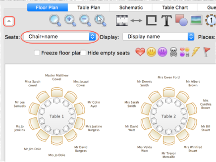 seating plan names