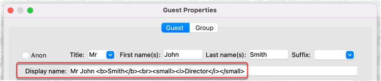 HTML tags