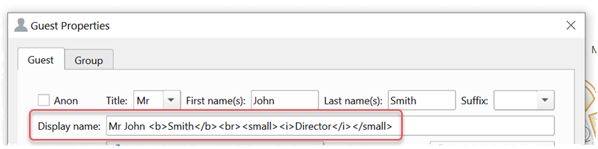 HTML tags