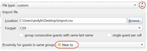 Import guests in groups