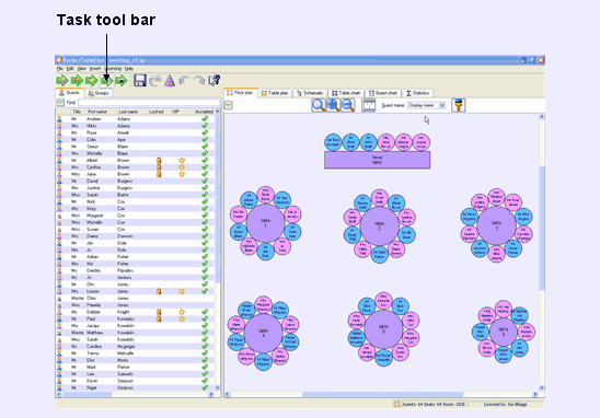 Perfect Table Plan main window