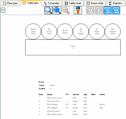 table plan pane