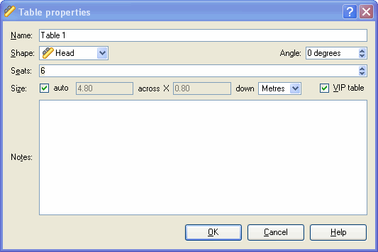table properties window