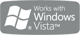 works with Vista logo image