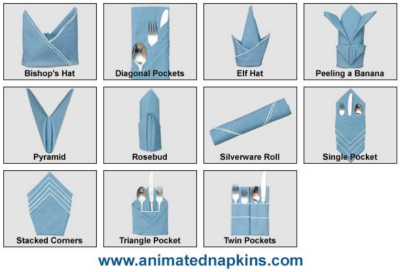 animated napkin folding