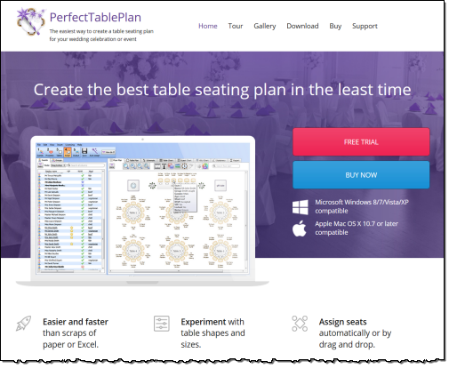 new PerfectTablePlan website design