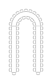 horseshoe table template